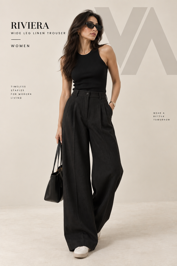 Riviera Wide-Leg Linen Trouser
