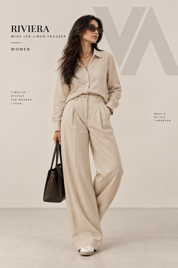 Riviera Wide-Leg Linen Trouser