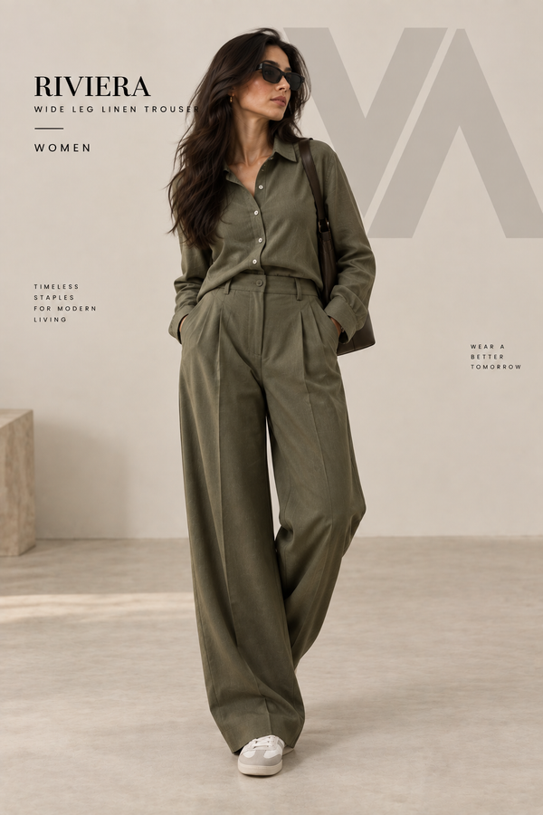 Riviera Wide-Leg Linen Trouser